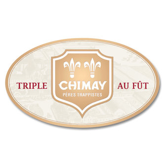 Plaque Ovale Bi&egrave;re Triple au f&ucirc;t - blanche